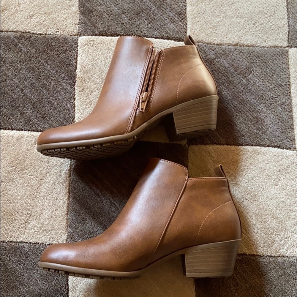 Brown Leather Booties